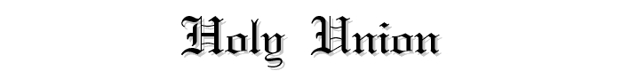 Holy Union font